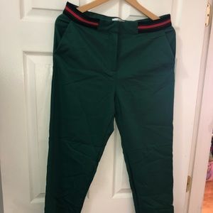 Green dress pants